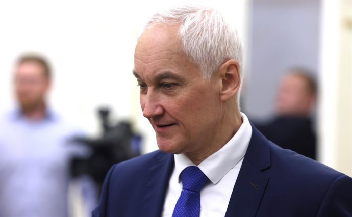 Archivo - Arquivo - O ministro da Defesa da Rússia, Andrei Belousov, durante uma reunio no Kremlin (arquivo)