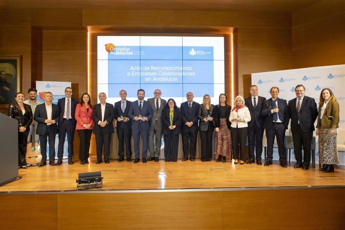 Imagen de la gala de la segunda edición de las Granadas Solidarias de Andalucía 2025 por la Orden San Juan de Dios.