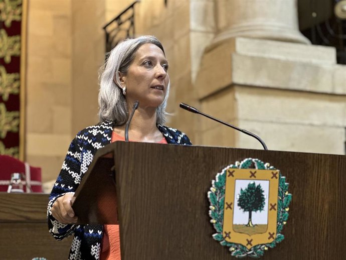 Archivo - La portavoz de Elkarrekin Podemos en las Juntas Generales de Bizkaia, Eneritz de Madariaga