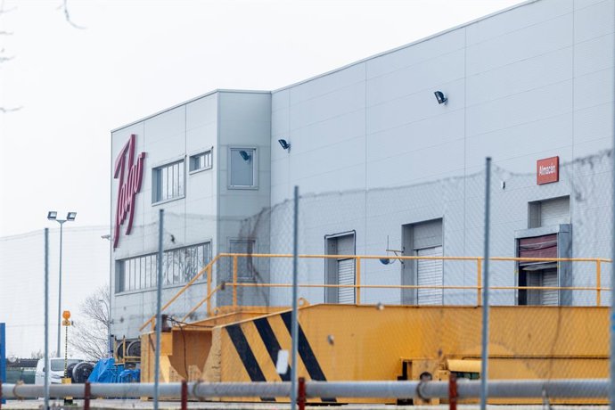 Fachada de la sede de Talgo, a 9 de febrero de 2025, en Madrid 