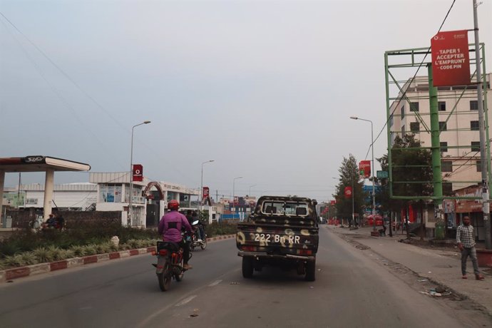 Fotografía de archivo de una calle en la ciudad de Goma, capital de la provincia de Kivu Norte, en el este de República Democrática del Congo (RDC)