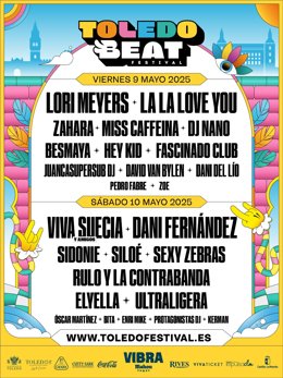Cartel por días del Toledo Beat 2025.