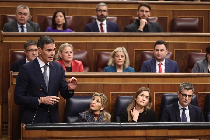 El presidente del Gobierno, Pedro Sánchez, a 12 de febrero de 2025, en Madrid (España). 