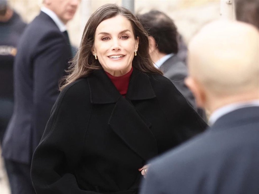 La Reina Letizia a su llegada a la 31 Muestra de Cine Español, con motivo del 40 aniversario de la película de Mario Camus  'Los Santos Inocentes',  en Tudela, Navarra