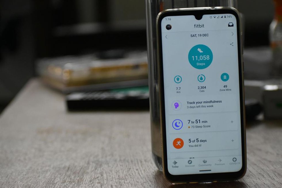 Aplicación Fitbit.