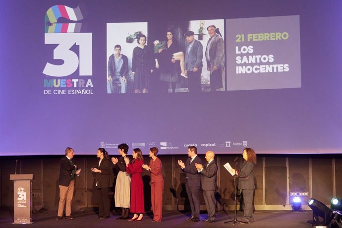 Imagen del homenaje a 'Los santos inocentes', con presencia de la Reina Letizia.