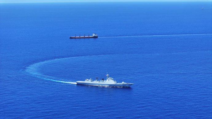 Imagem de arquivo de um navio da Marinha chinesa.
