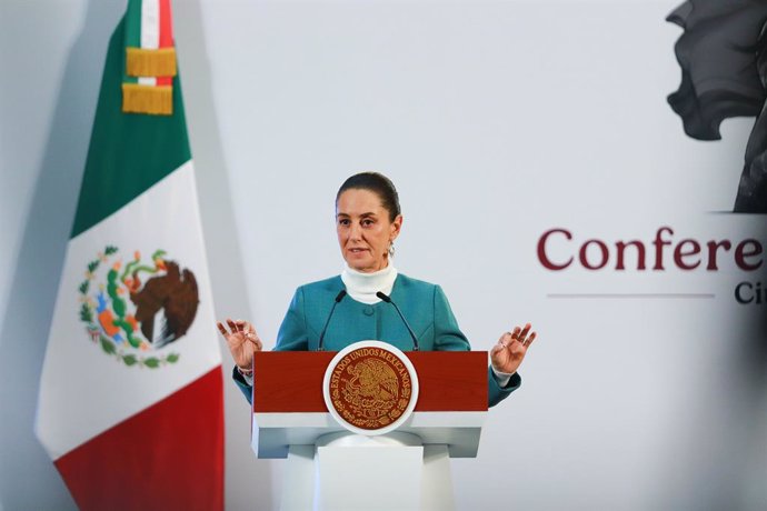 Archivo - October 30, 2024, Mexico City, Cdmx, Mexico: Mexico's President, Claudia Sheinbaum Pardo, speaking about about the statement by the United States ambassador to Mexico, Ken Salazar, on the arrest of drug lord Ismael ' El Mayo ' Zambada at  Nation