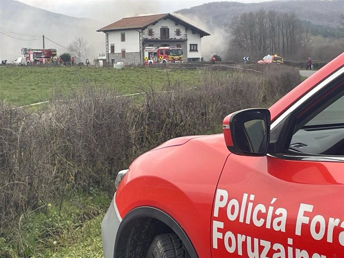 Imagen de la casa incendiada.