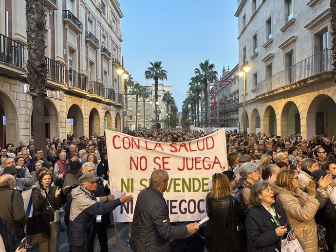 Concentración por la sanidad de este jueves.