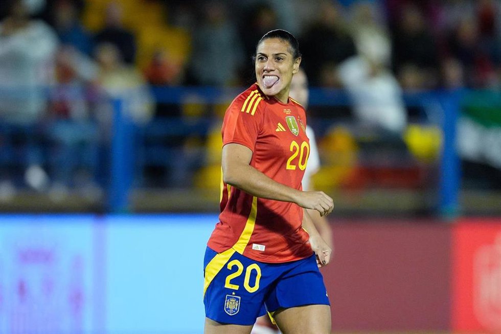 Archivo - Cristina Martín-Prieto, en un partido con la selección española.