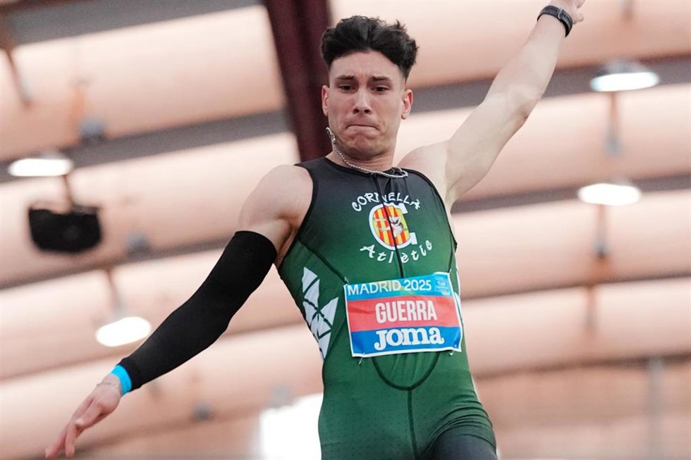 Jaime Guerra, en el 61 Campeonato de España de atletismo en pista cubierta.