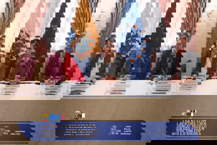 La UE y Ecuador estrechan su cooperación en Defensa con un memorando de entendimiento dotado con 2,1 millones de euros - Cancillería de Ecuador