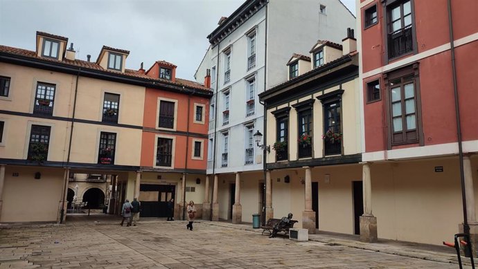 Plaza de El Fontán, en Oviedo. 