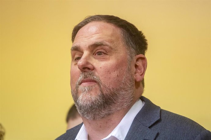 Archivo - El presidente de ERC, Oriol Junqueras,en la sede ERC, a 14 de diciembre de 2024, en Barcelona (Catalunya)
