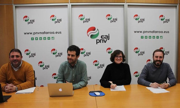 Unai Hualde en la Asamblea Territorial Ordinaria del PNV de Navarra.