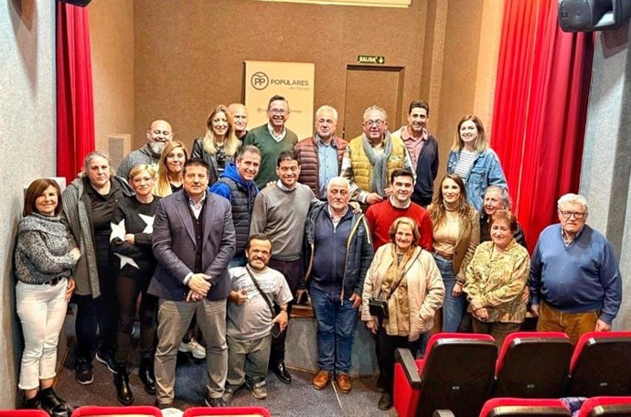 El coordinador general del PP de Málaga, Cristóbal Ortega, en la asamblea del PP de Benalauría donde Díaz asume la presidencia del partido en la localidad