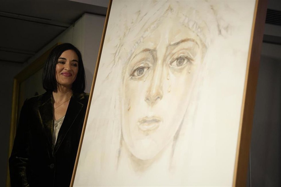 Imagen del cartel de la Semana Santa 2025, obra de la pintora Virginia Saldaña.