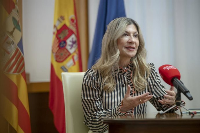 La vicepresidenta del Gobierno de Aragón, Mar Vaquero, en un momento de la entrevista concedida esta semana a Europa Press.