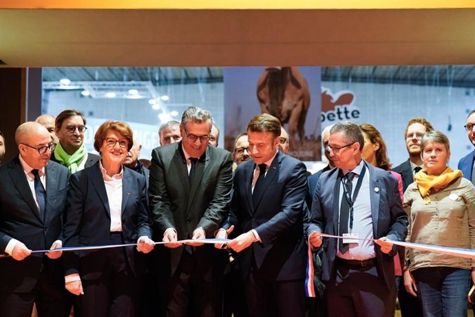 Emmanuel Macron en la Feria de Agricultura de París