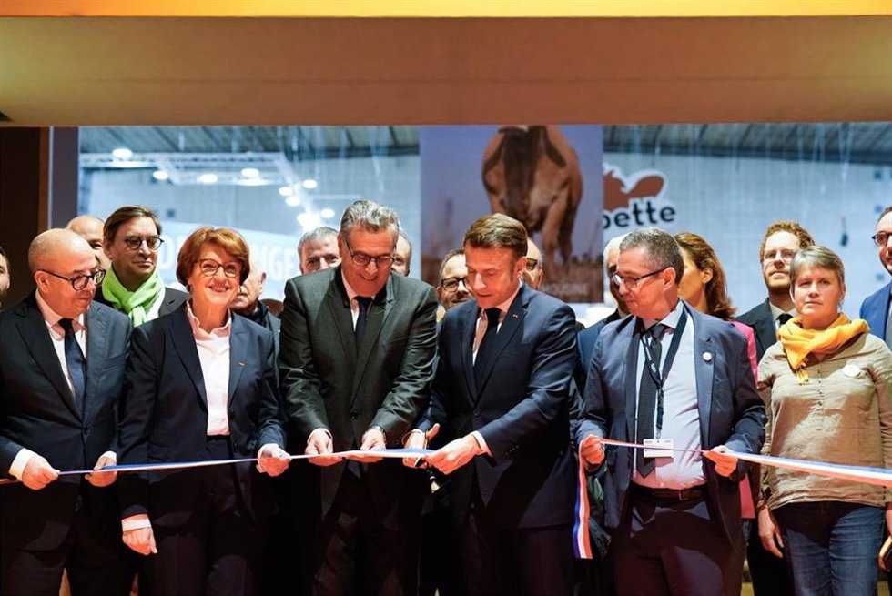 Emmanuel Macron en la Feria de Agricultura de París