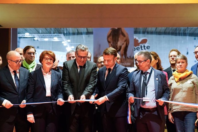 Emmanuel Macron en la Feria de Agricultura de París