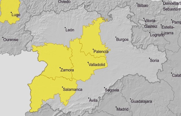 Avisos activos este domingo en Castilla y León