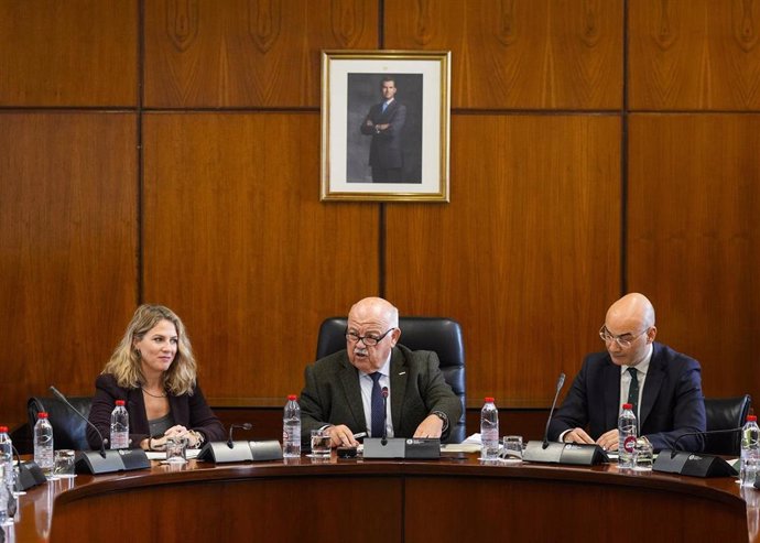 El presidente del Parlamento andaluz, Jesús Aguirre, en una reunión de la Junta de Portavoces. (Foto de archivo).