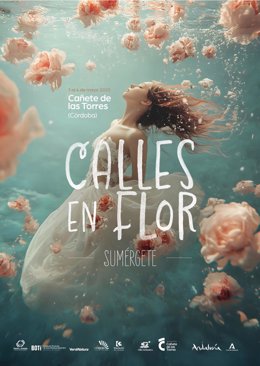 Cartel de la VI edición de 'Calles en Flor' de Cañete de las Torres, dedicada este año a los 'Fondos Marinos'.