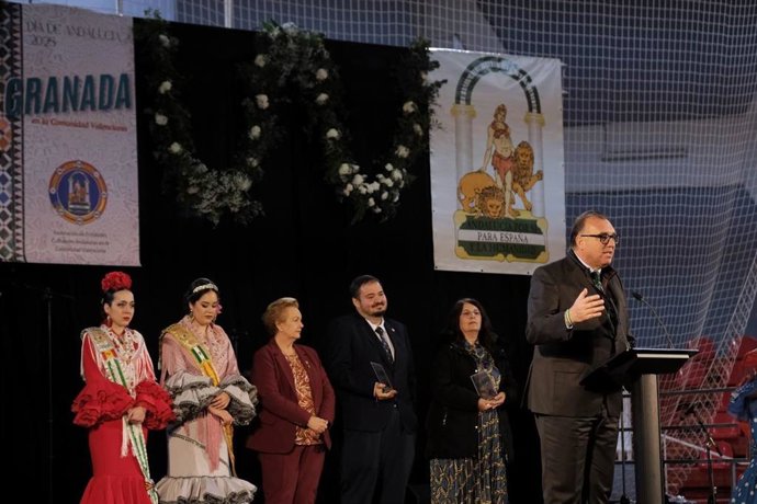 El consejero de Turismo y Andalucía Exterior de la Junta de Andalucía, Arturo Bernal, en el acto de la Federación Entidades Culturales.