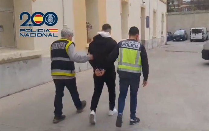 Imatge de l'arrest d'un dels dos detinguts