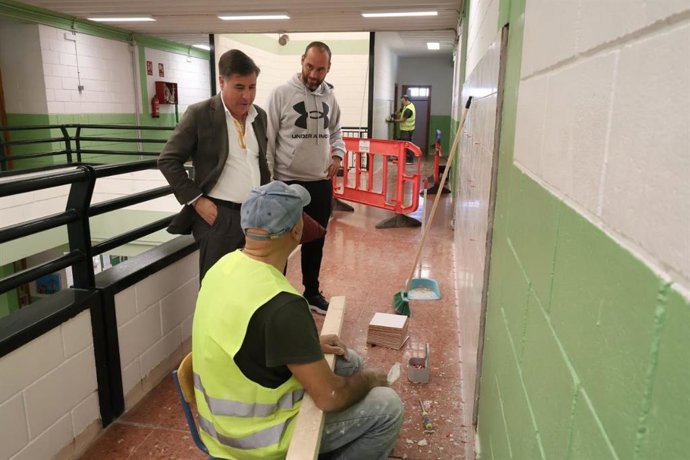 Obras en centro educativo.