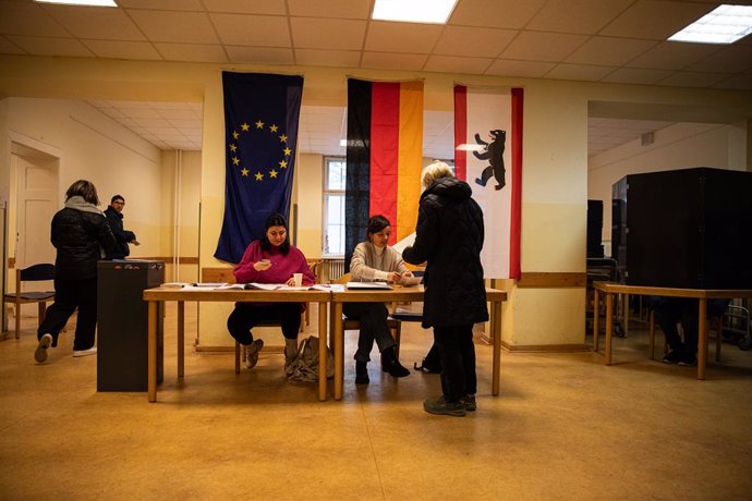 Colegio electoral en la capital de Alemania, Berlín