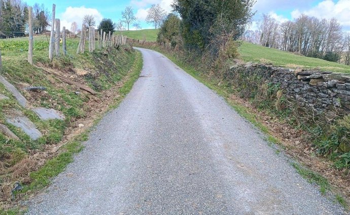 Obras del vial entre Salgueiras y el Couso, en Villanueva de Oscos
