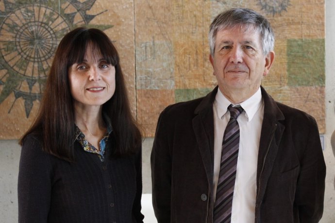 Los profesores Agnès Gruart y José María Delgado García.