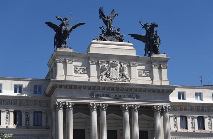 Archivo - Fachada del Ministerio de Agricultura, Pesca y Alimentación,en Madrid (España). 