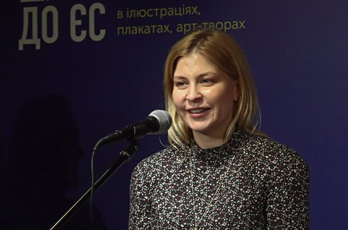 La vice primera ministra de Ucrania para Integración Europea y Euroatlántica, Olga Stefanishina, quien es además ministra de Justicia, durante un acto en la capital, Kiev (archivo)