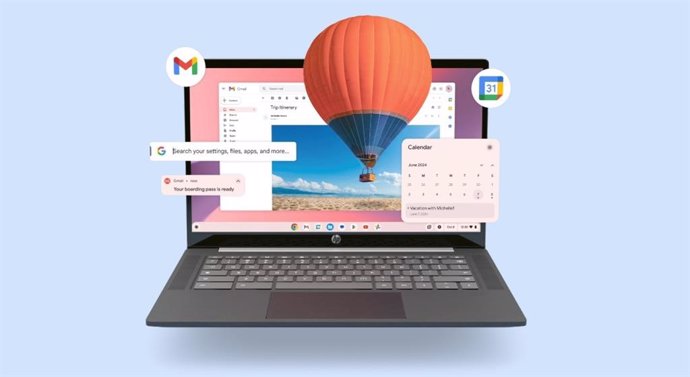 Recurso de un ordenador portátil Chromebook