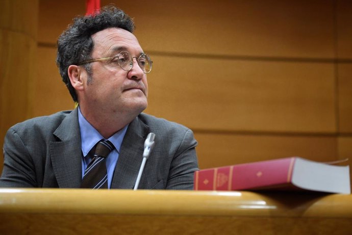 El Fiscal General del Estado, Álvaro García Ortiz, durante su comparecencia en la Comisión de Justicia, en el Senado.