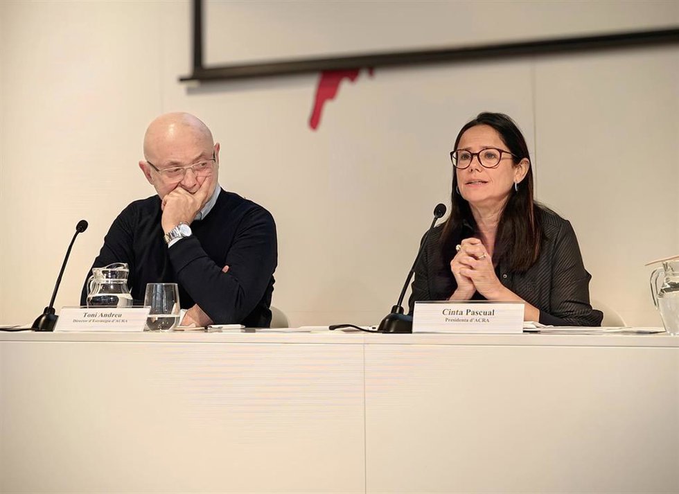 El director de estrategia de Acra, Toni Andreu, y la presidenta de Acra, Cinta Pascual.