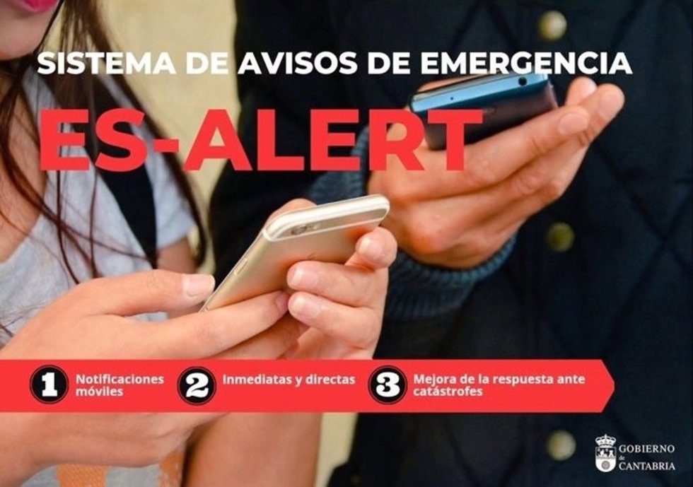 Cantabria probará este martes el sistema de alertas a móviles en el entorno de Santander y Camargo