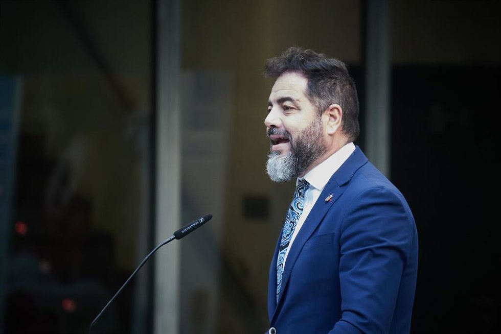 Archivo - El portavoz del PSN, Ramón Alzórriz.