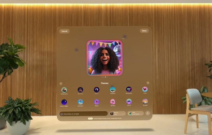 Funciones de Apple Intelligence en el visor Vision Pro