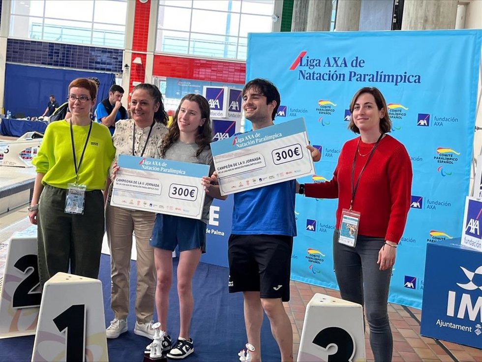 Nahia Zudaire y David Sánchez, ganadores de la segunda cita de la Liga AXA de Natación Paralímpica 2025