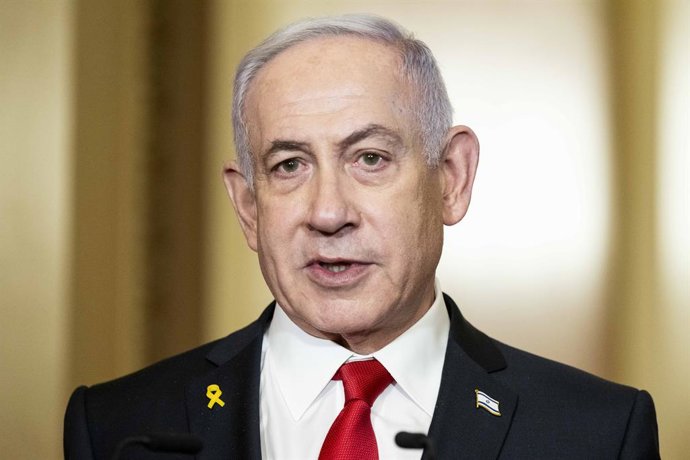 O primeiro-ministro de Israel, Benjamin Netanyahu, no Capitólio dos EUA (arquivo)