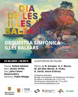 Cartel del concierto de la Sinfónica con motivo del Día de Baleares.
