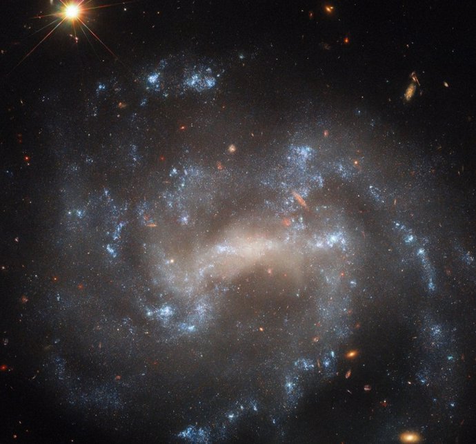 La galaxia espiral UGC 5460 brilla en esta imagen del telescopio espacial Hubble de la NASA/ESA