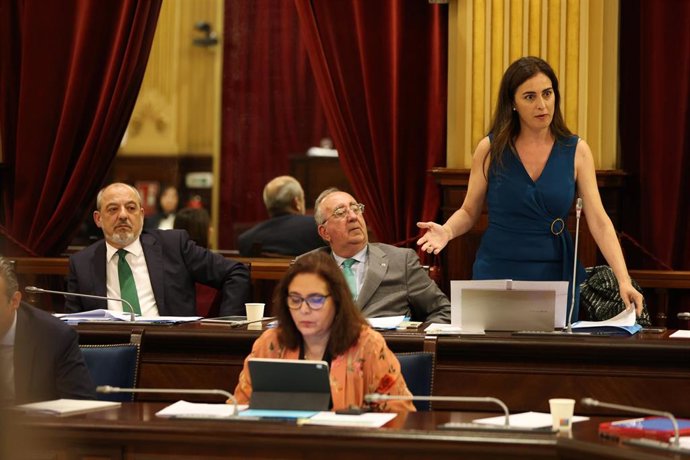Archivo - La diputada del Grup Parlamentari VOX, Idoia Ribas, interviene durante un pleno en el Parlament balear, a 16 de abril de 2024, en Palma de Mallorca, Mallorca, Baleares (España). 