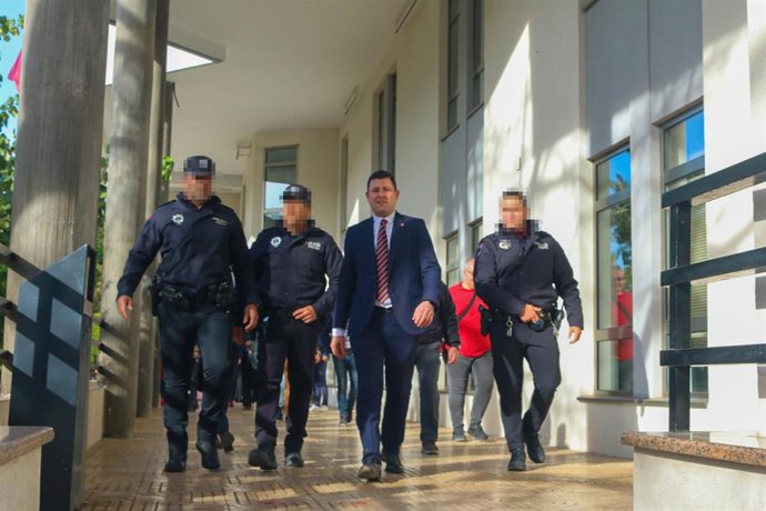 El vicealcalde de Molina de Segura, Antonio Martínez, llegando al Pleno