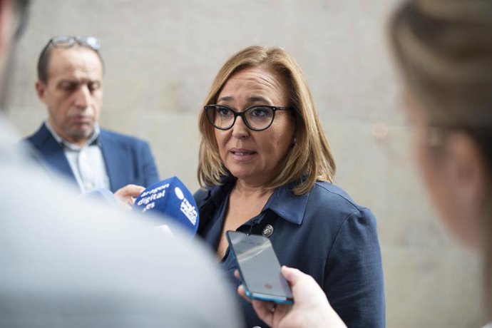 Archivo - La portavoz del grupo parlamentario del PSOE de las Cortes de Aragón.